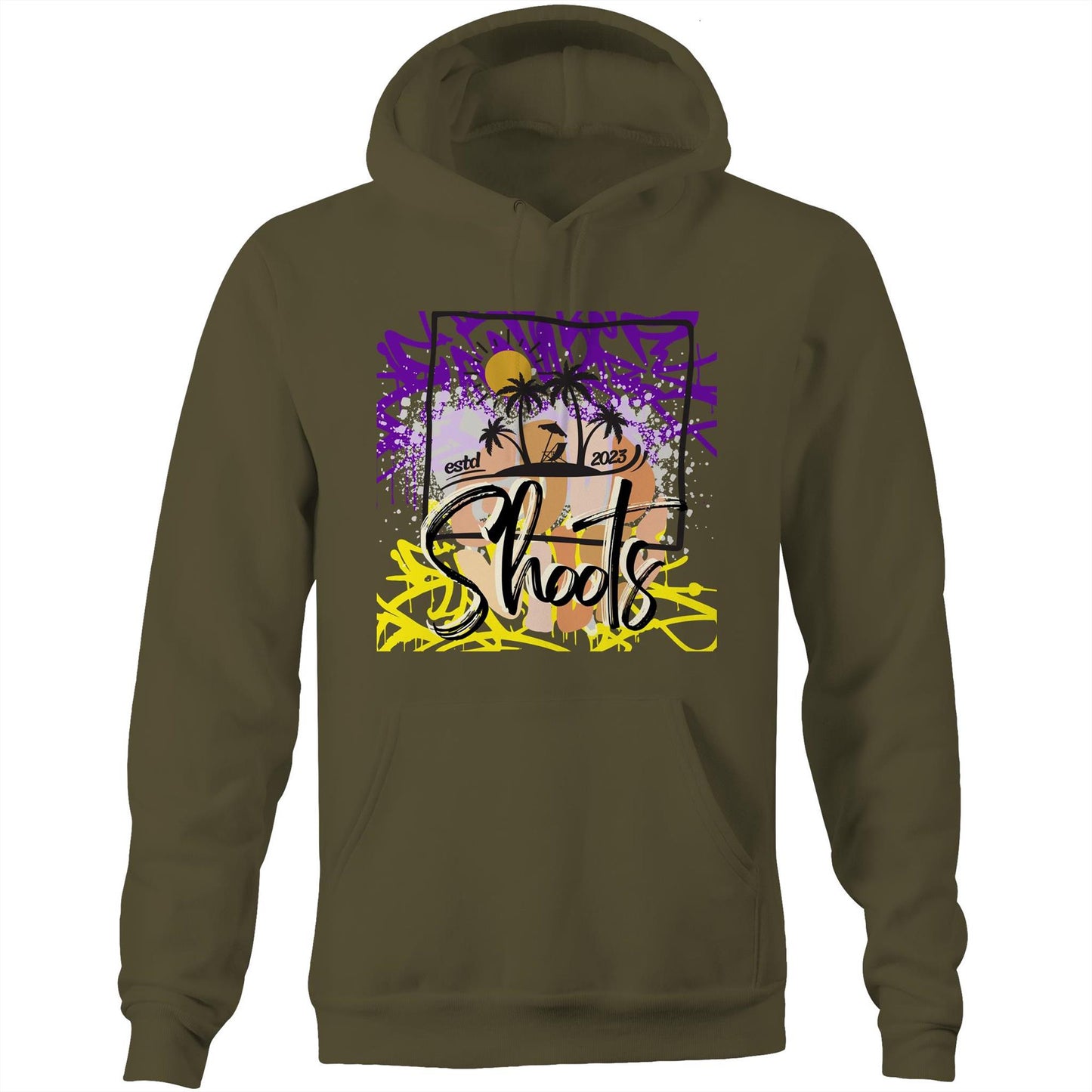 AS Colour Stencil - Pocket Hoodie Sweatshirt