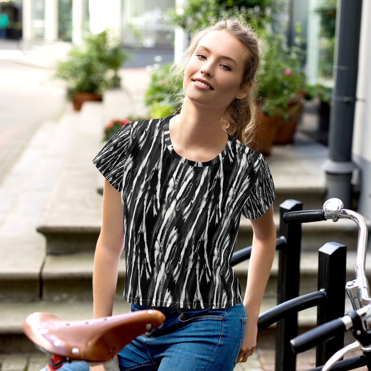 All-Over Print Crop Tee