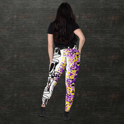 Crossover leggings with pockets