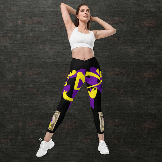 Crossover leggings with pockets