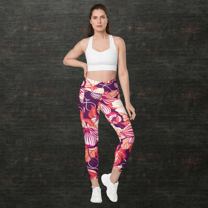 Crossover leggings with pockets