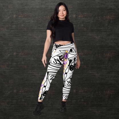 Crossover leggings with pockets