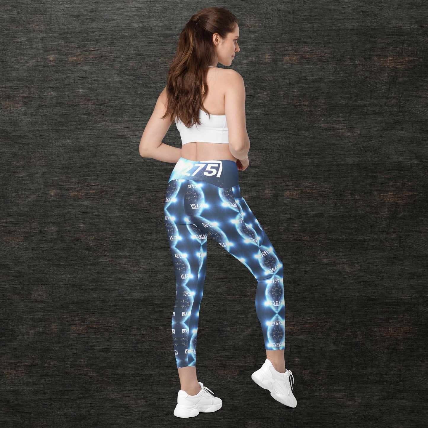 Crossover leggings with pockets