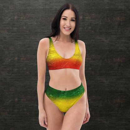 Recycled high-waisted bikini