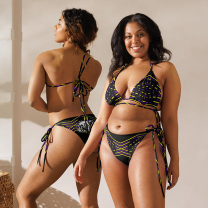 All-over print recycled string bikini