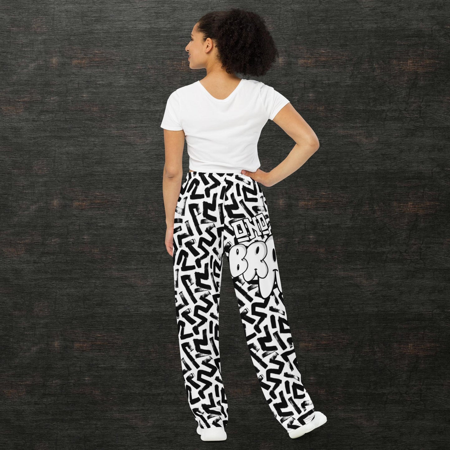 All-over print unisex wide-leg pants