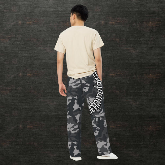 All-over print unisex wide-leg pants