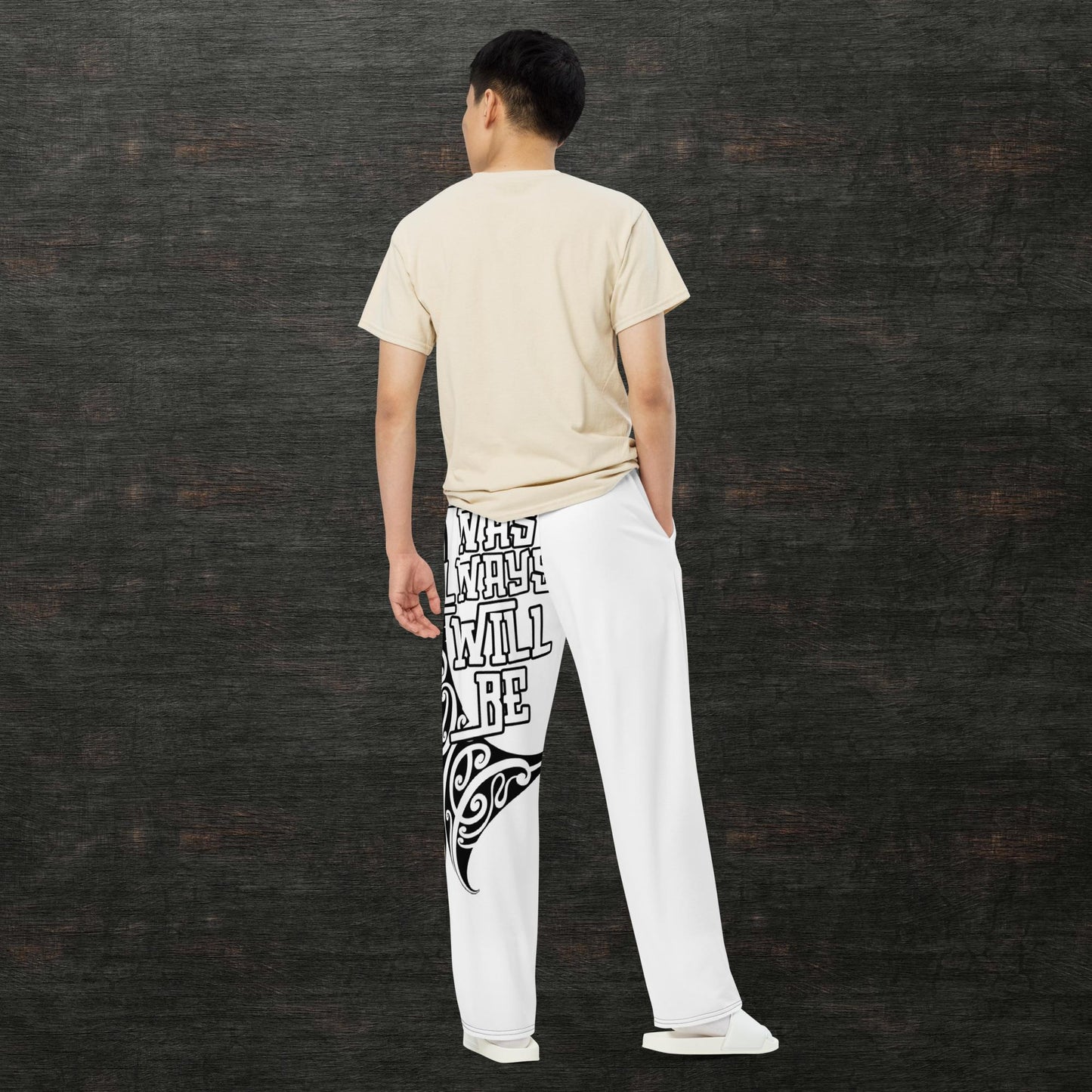 All-over print unisex wide-leg pants