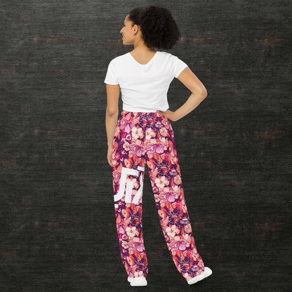 All-over print unisex wide-leg pants