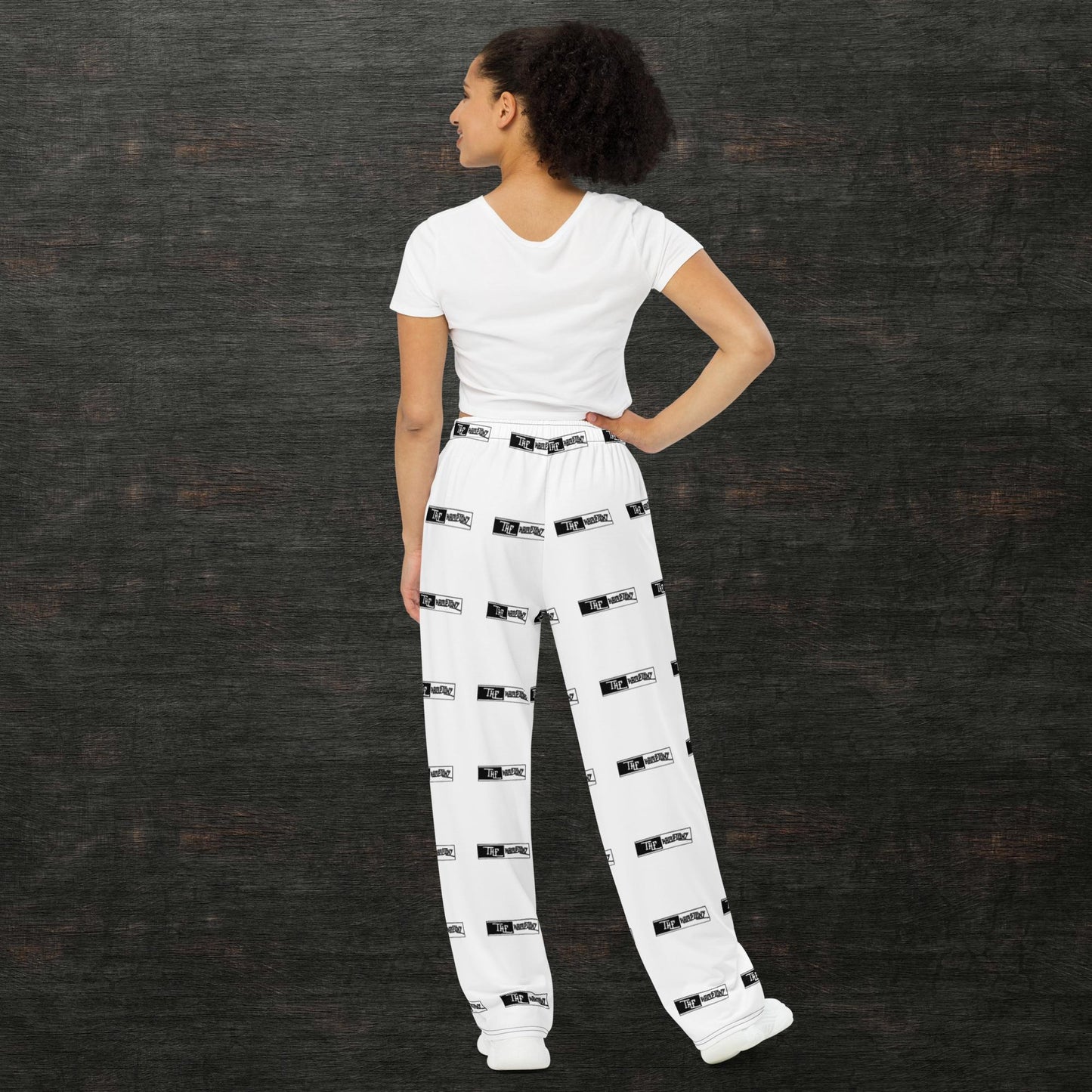 All-over print unisex wide-leg pants