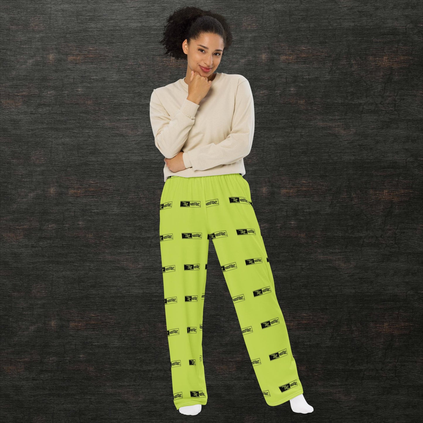 All-over print unisex wide-leg pants