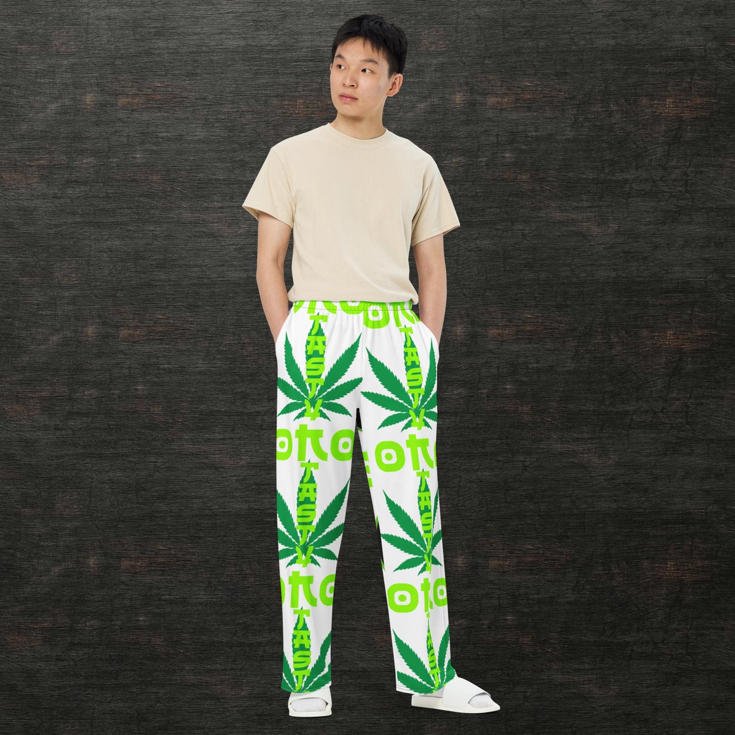 All-over print unisex wide-leg pants