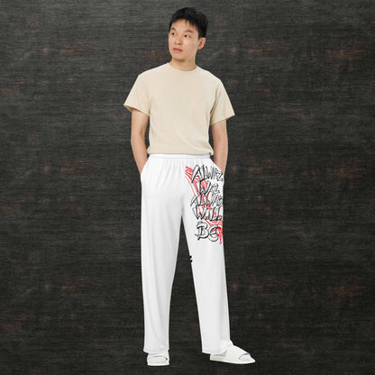 All-over print unisex wide-leg pants