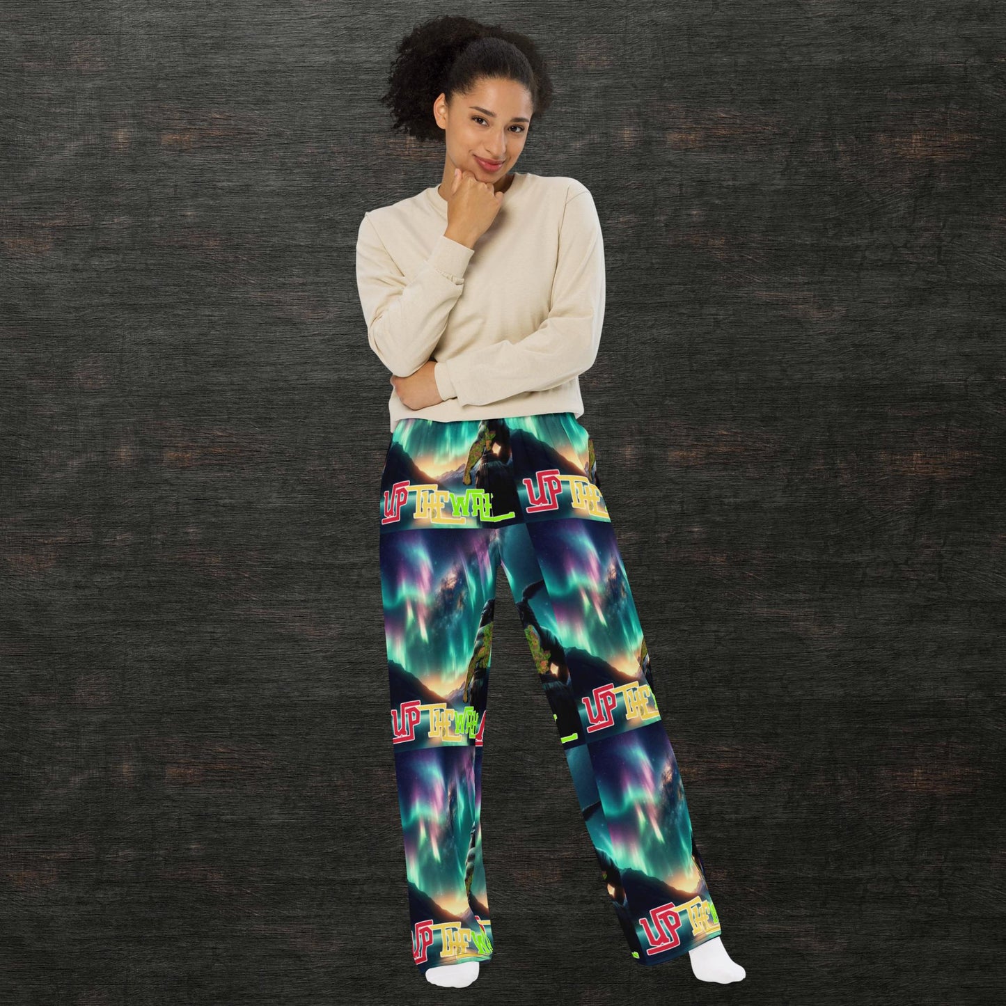 All-over print unisex wide-leg pants