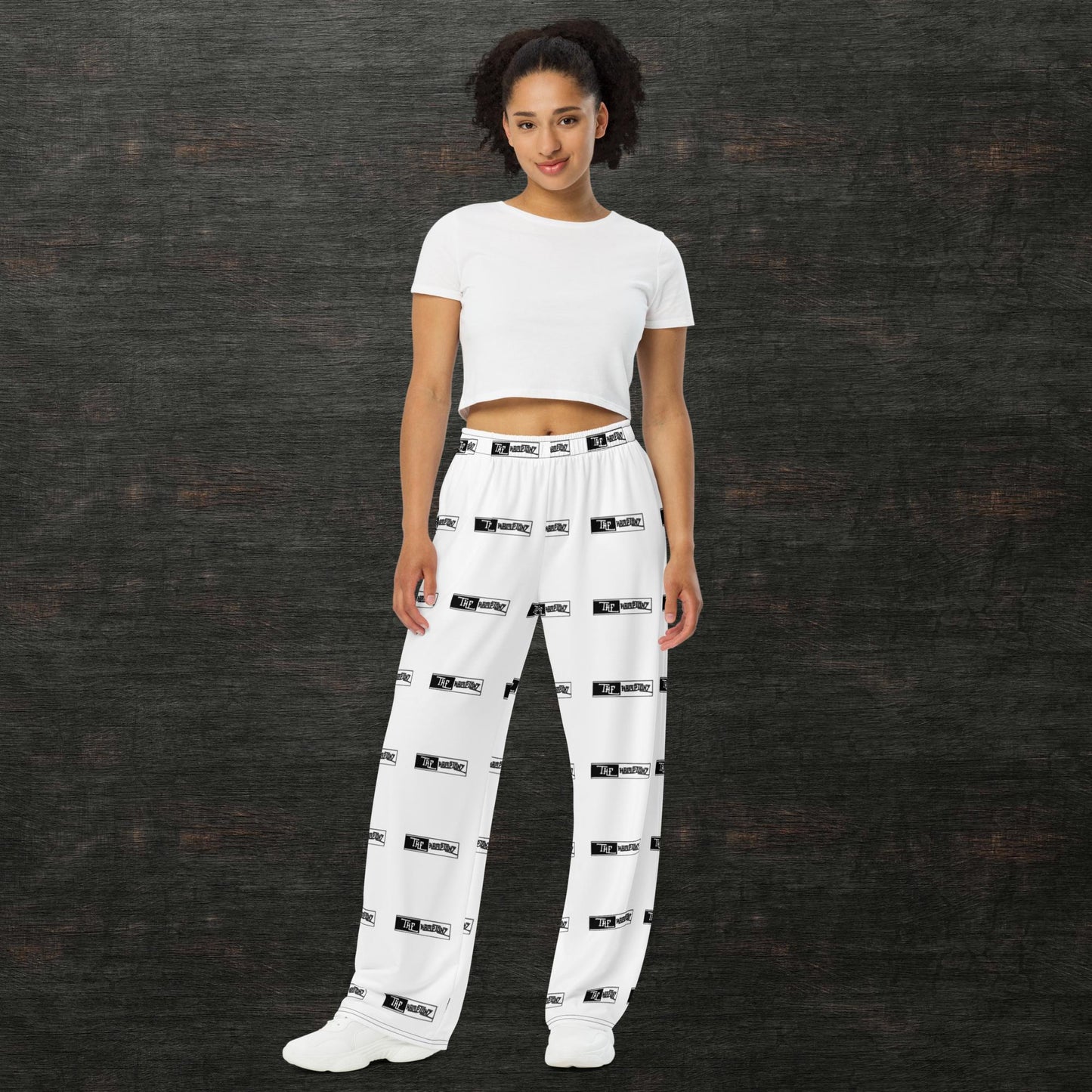 All-over print unisex wide-leg pants