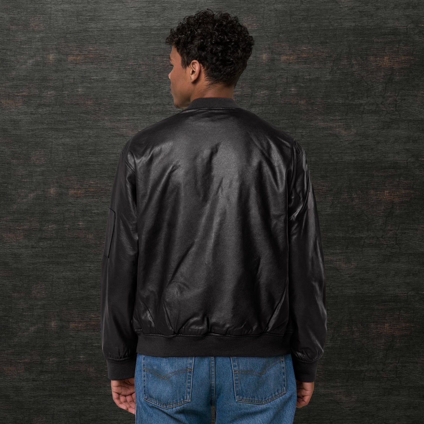 Leather Bomber Jacket