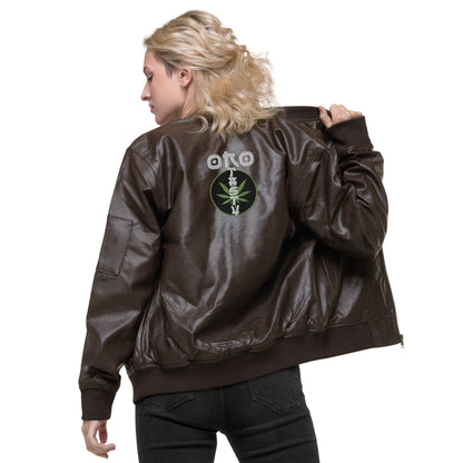 Leather Bomber Jacket