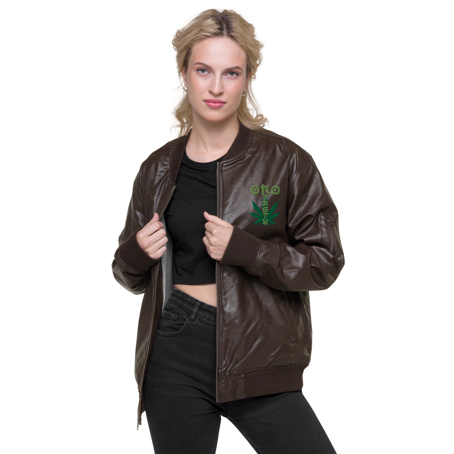 Leather Bomber Jacket