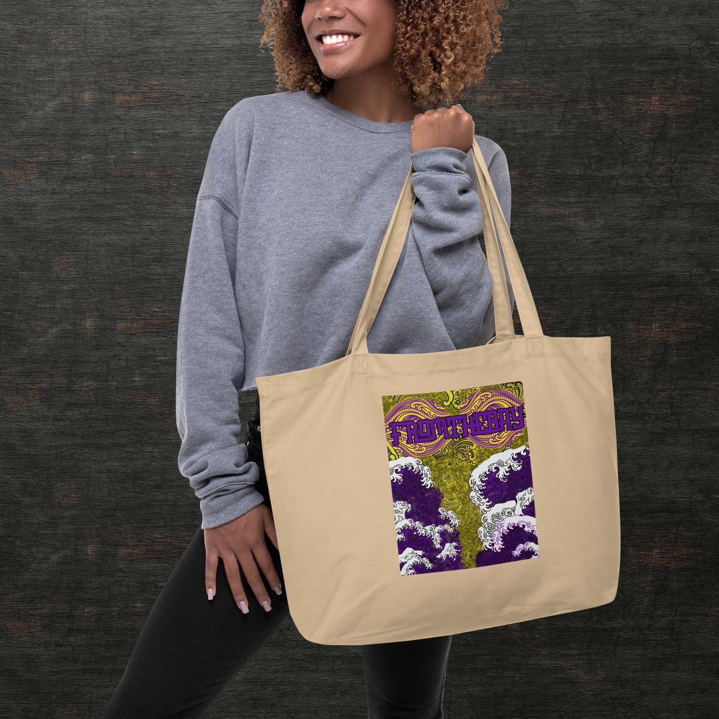 Large organic tote bag