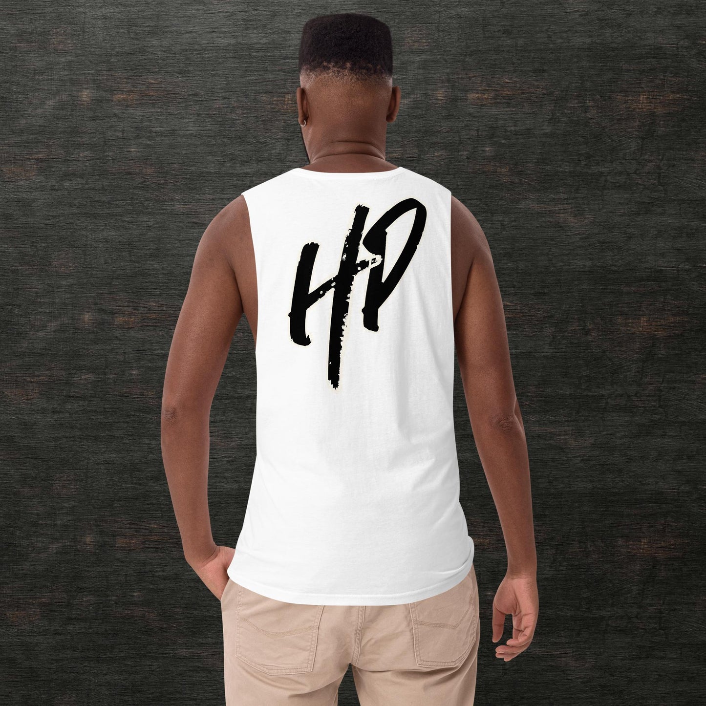 Men’s drop arm tank top