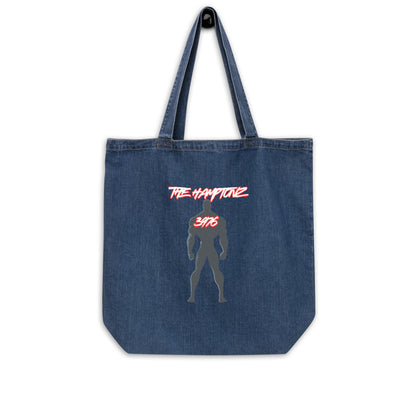 Organic denim tote bag