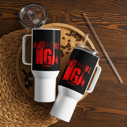 Travel mug with a handle