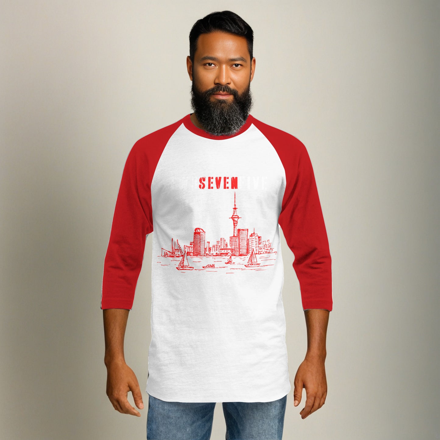 3/4 sleeve raglan shirt