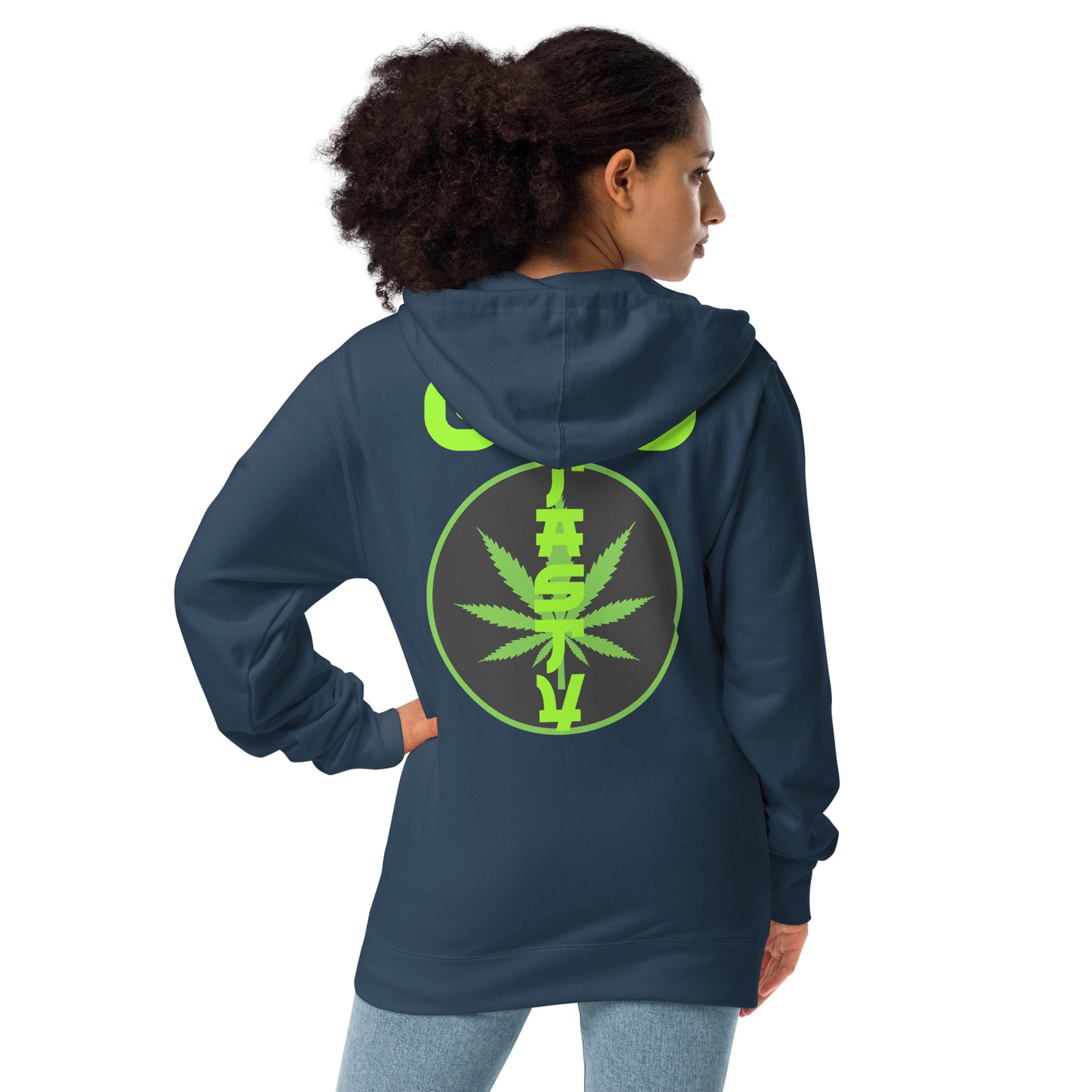 Unisex fleece zip up hoodie