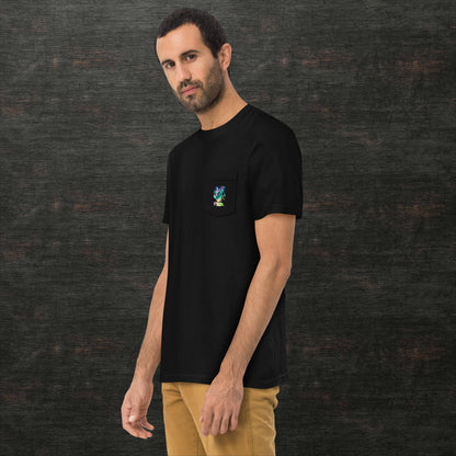 Unisex garment-dyed pocket t-shirt