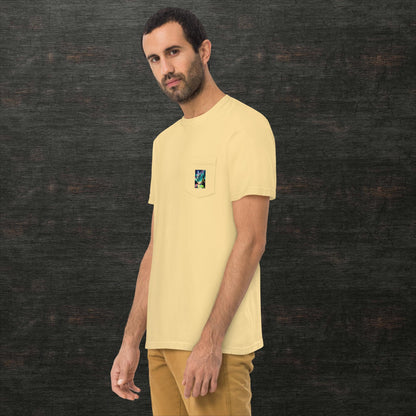 Unisex garment-dyed pocket t-shirt