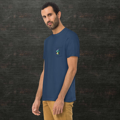 Unisex garment-dyed pocket t-shirt