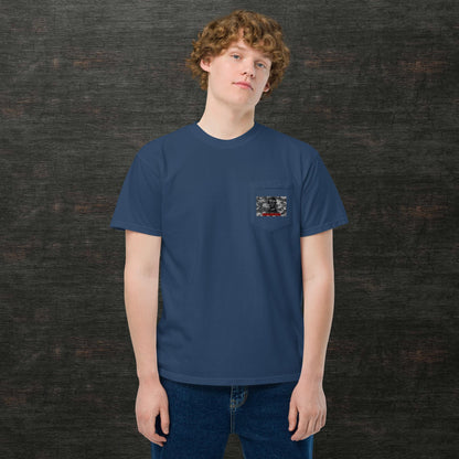 Unisex garment-dyed pocket t-shirt