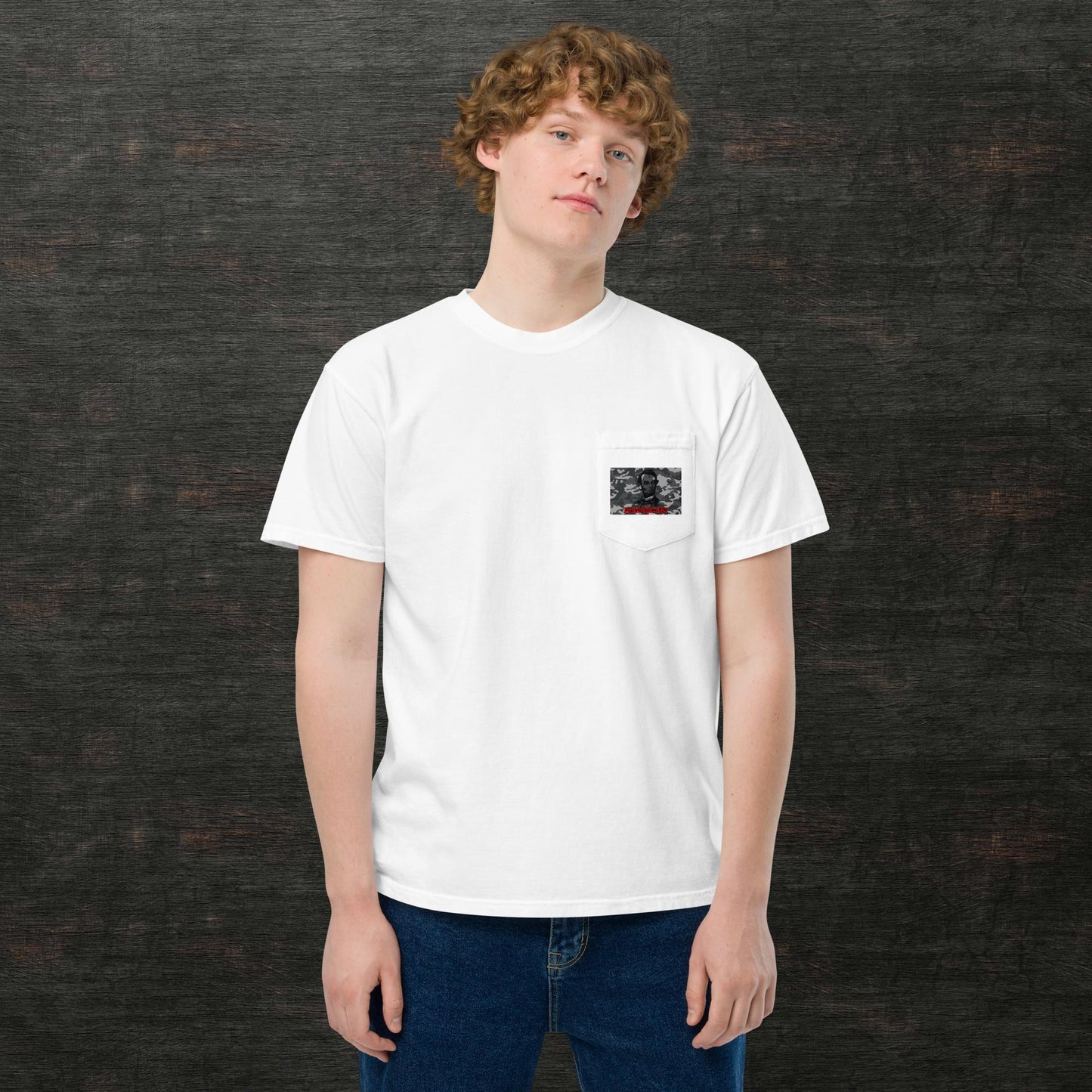 Unisex garment-dyed pocket t-shirt