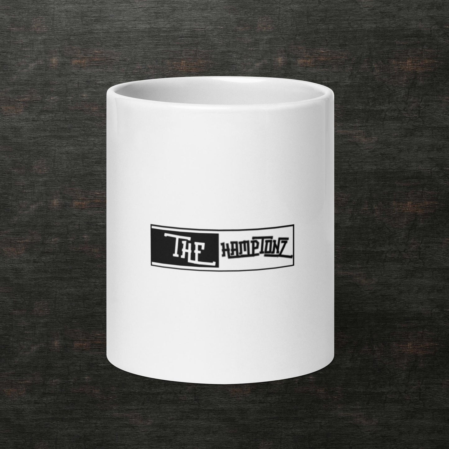 White glossy mug